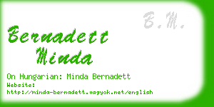 bernadett minda business card